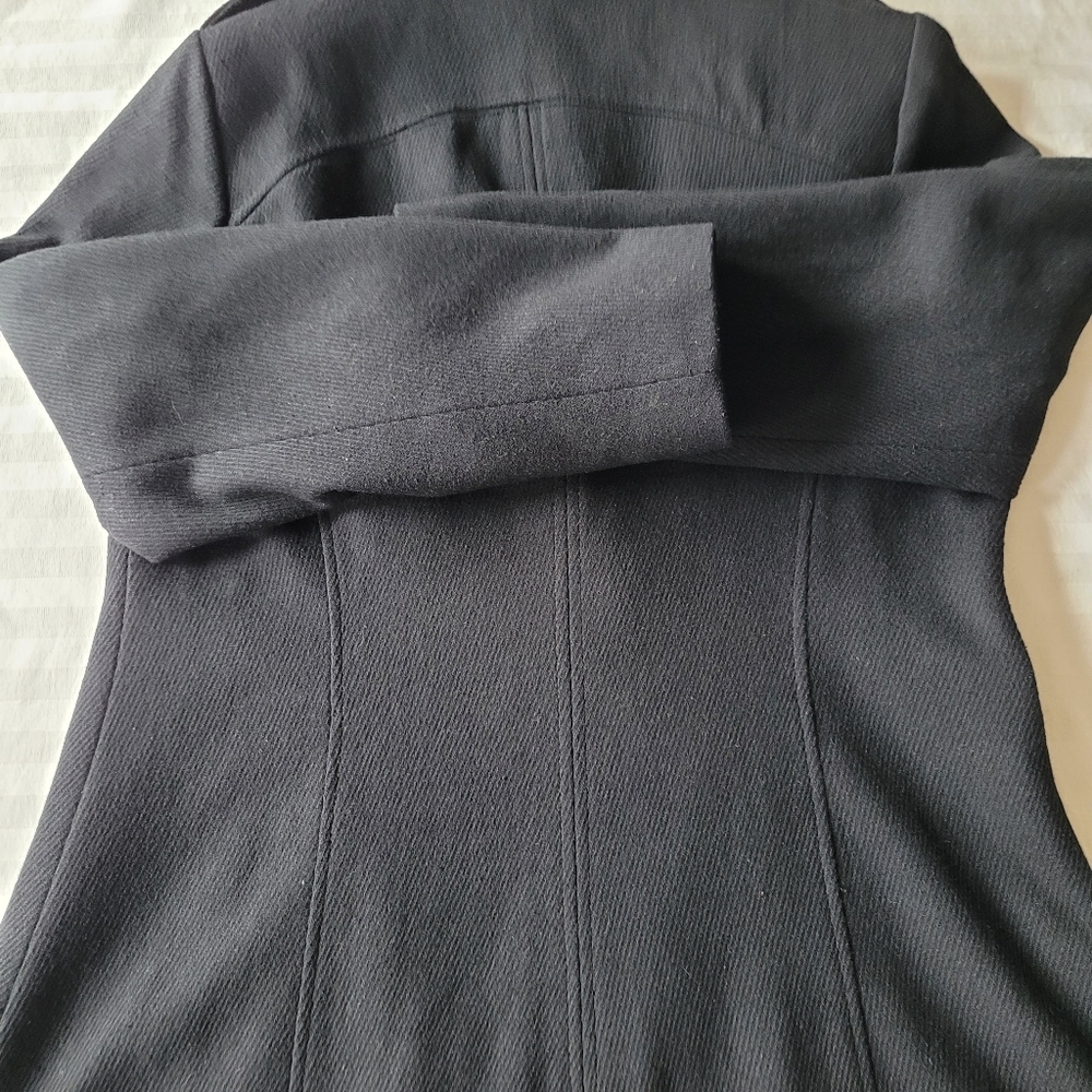 LIZ CLAIBORNE Elegant Black Double-Breasted Women's Coat - Picture 10 of 16